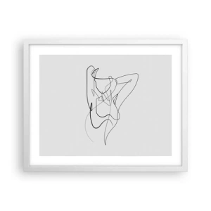Plakát v bílém rámu - Ty jsi záhada… - 50x40 cm