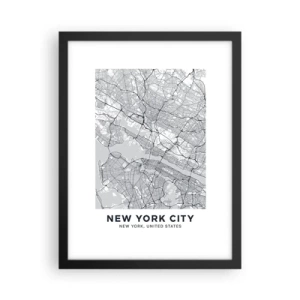 Plakát v černém rámu - Anatomie metropole - 30x40 cm