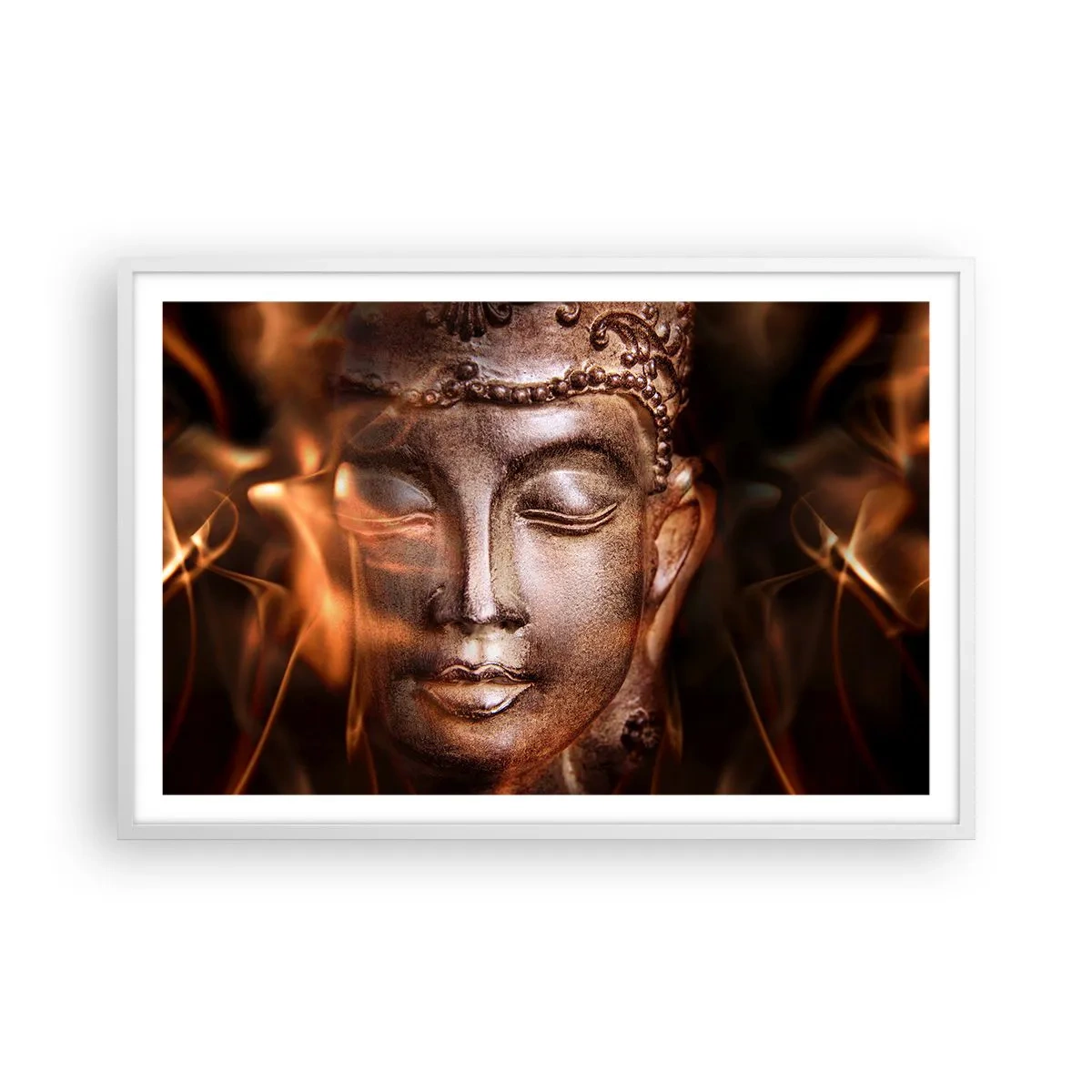 Plakát v bílém rámu - Existuje pouze zde a nyní - 91x61 cm