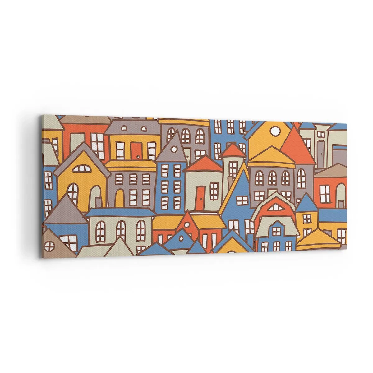 Obraz na plátně - Za domem dům - 100x40 cm