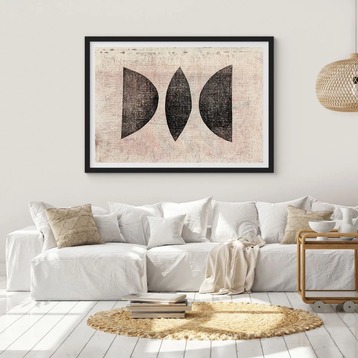 Plakát v černém rámu - Etnická abstrakce - 91x61 cm