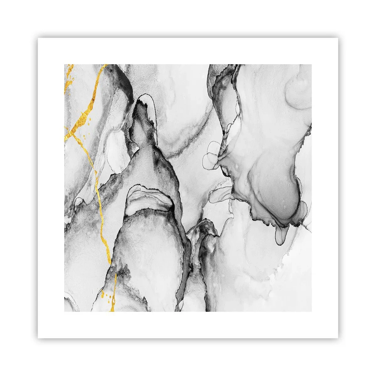 Plakát - Kompozice se zlatým motivem - 40x40 cm