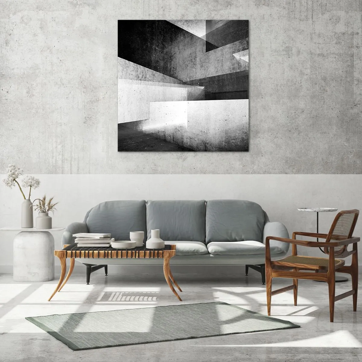 Obraz na skle - Struktura prostoru - 60x60 cm