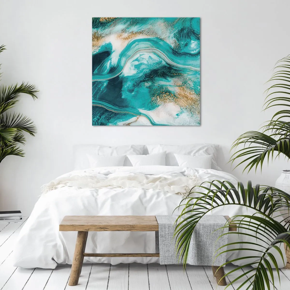 Obraz na plátně - Řeka zlata - 60x60 cm