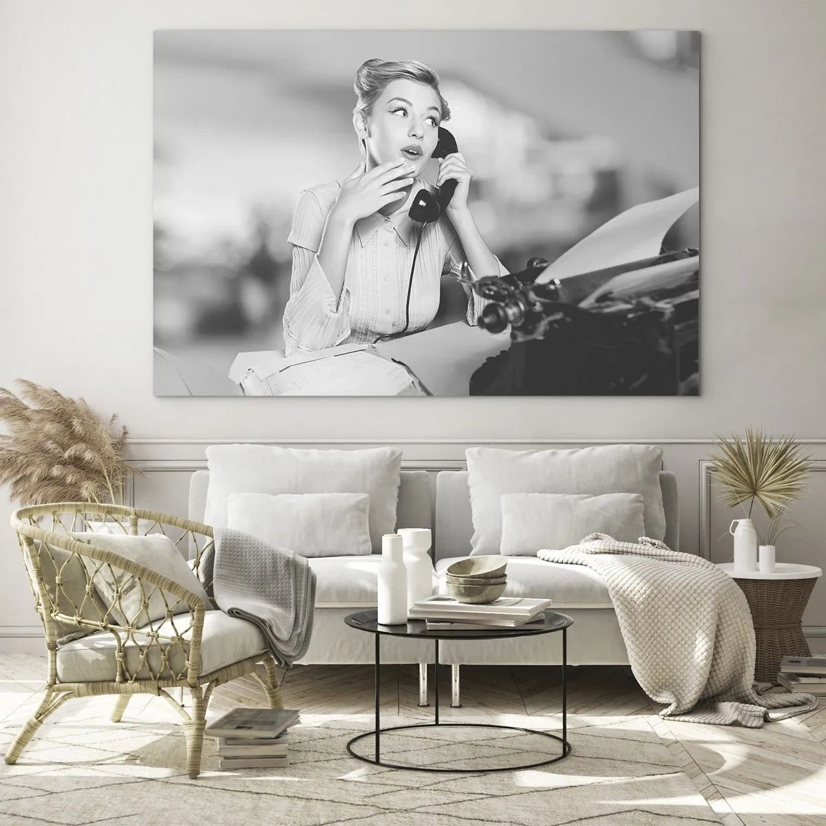 Obraz na skle - Halo, tady jsou 50. léta. - 100x70 cm