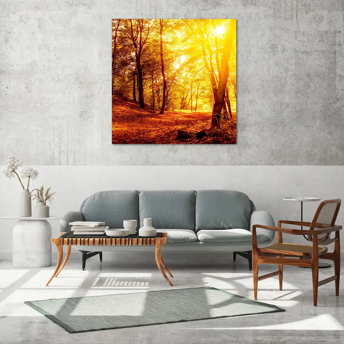 Obraz na skle - Ke zlaté mýtině - 50x50 cm