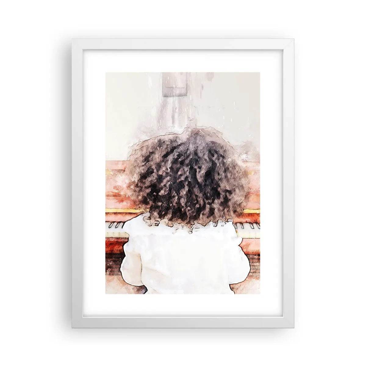 Plakát v bílém rámu - V novém světě - 30x40 cm