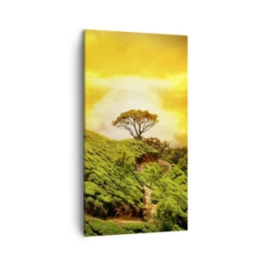 Obraz na plátně - Klikatou stezkou, zeleným úbočím - 45x80 cm