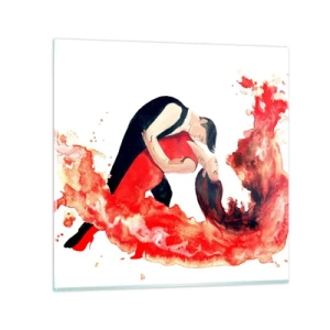 Obraz na skle - Tango - smyslná vlna - 70x70 cm