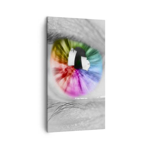 Obraz na plátně - Dívat se na svět barevně - 45x80 cm