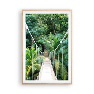 Plakát v rámu světlý dub - Welcome to the jungle! - 61x91 cm