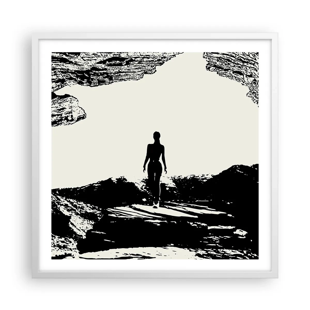 Plakát v bílém rámu - Nový pohled - 60x60 cm