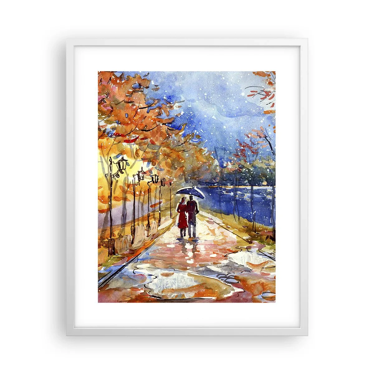 Plakát v bílém rámu - Společně k hranici času - 40x50 cm