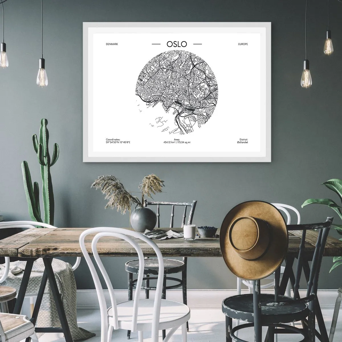 Plakát v bílém rámu - Anatomie Osla - 70x50 cm