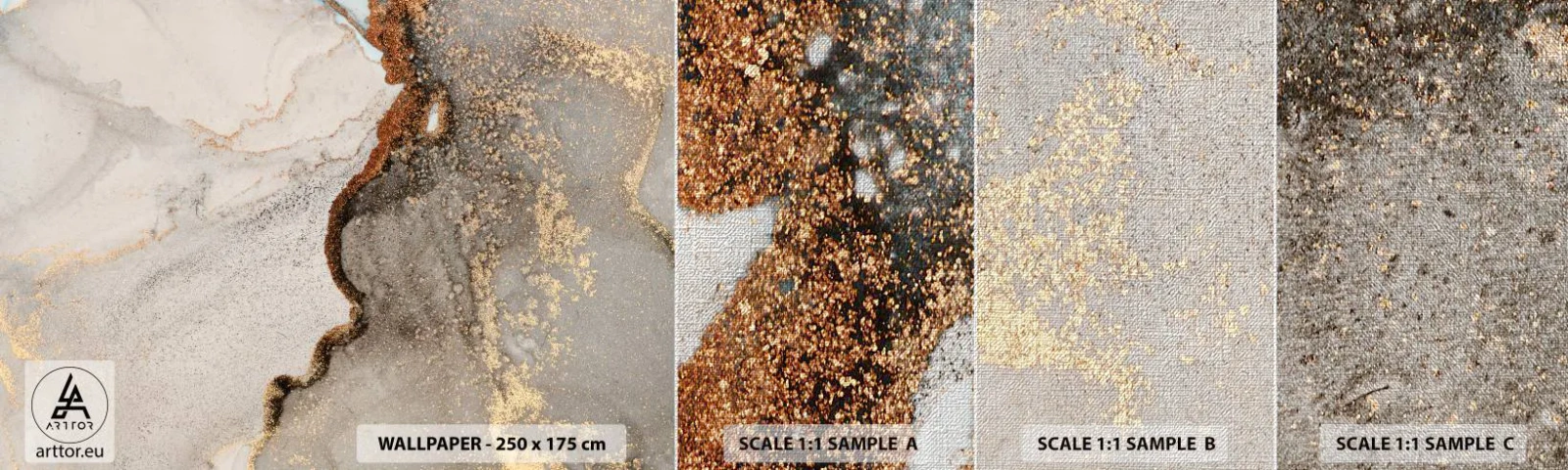 Vzor Fototapety Premium Canvas - Na hranici barev - Abstrakce, Kus, Moderní umění - 100x30 cm