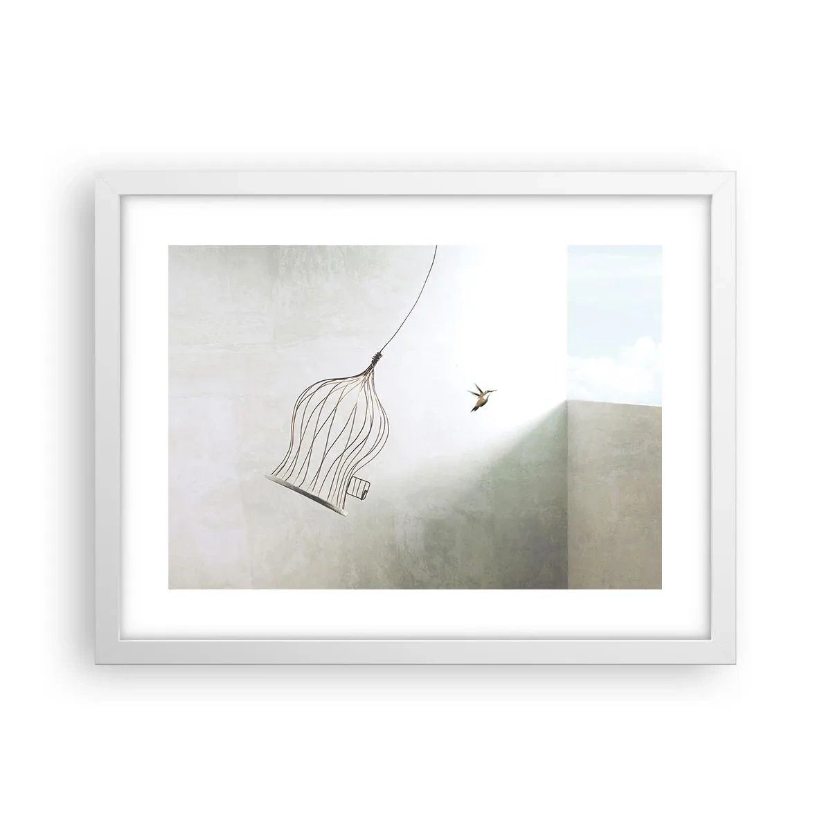 Plakát v bílém rámu - Ve svém živlu - 40x30 cm
