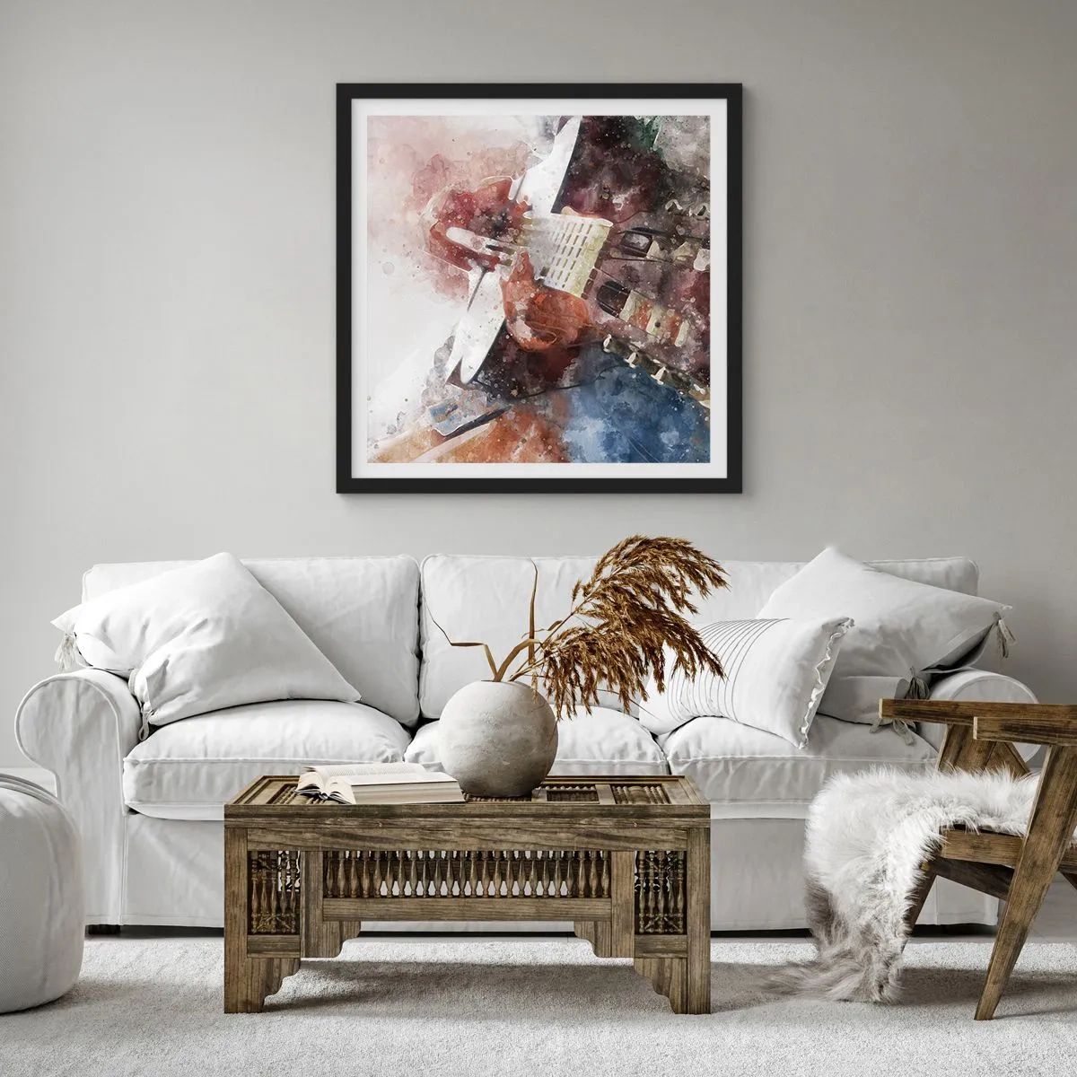 Plakát v černém rámu - Co si o tom myslíš? - 40x40 cm