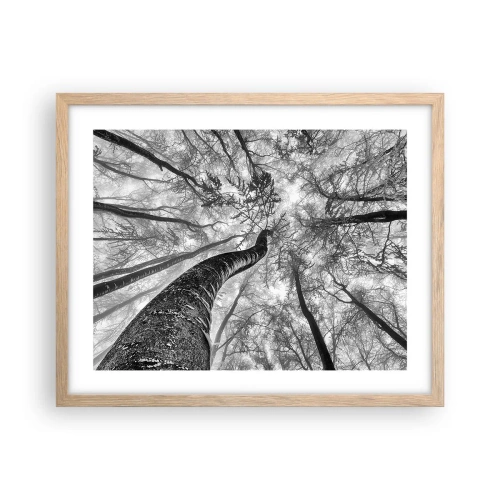Plakát v rámu světlý dub - Závod ke světlu - 50x40 cm