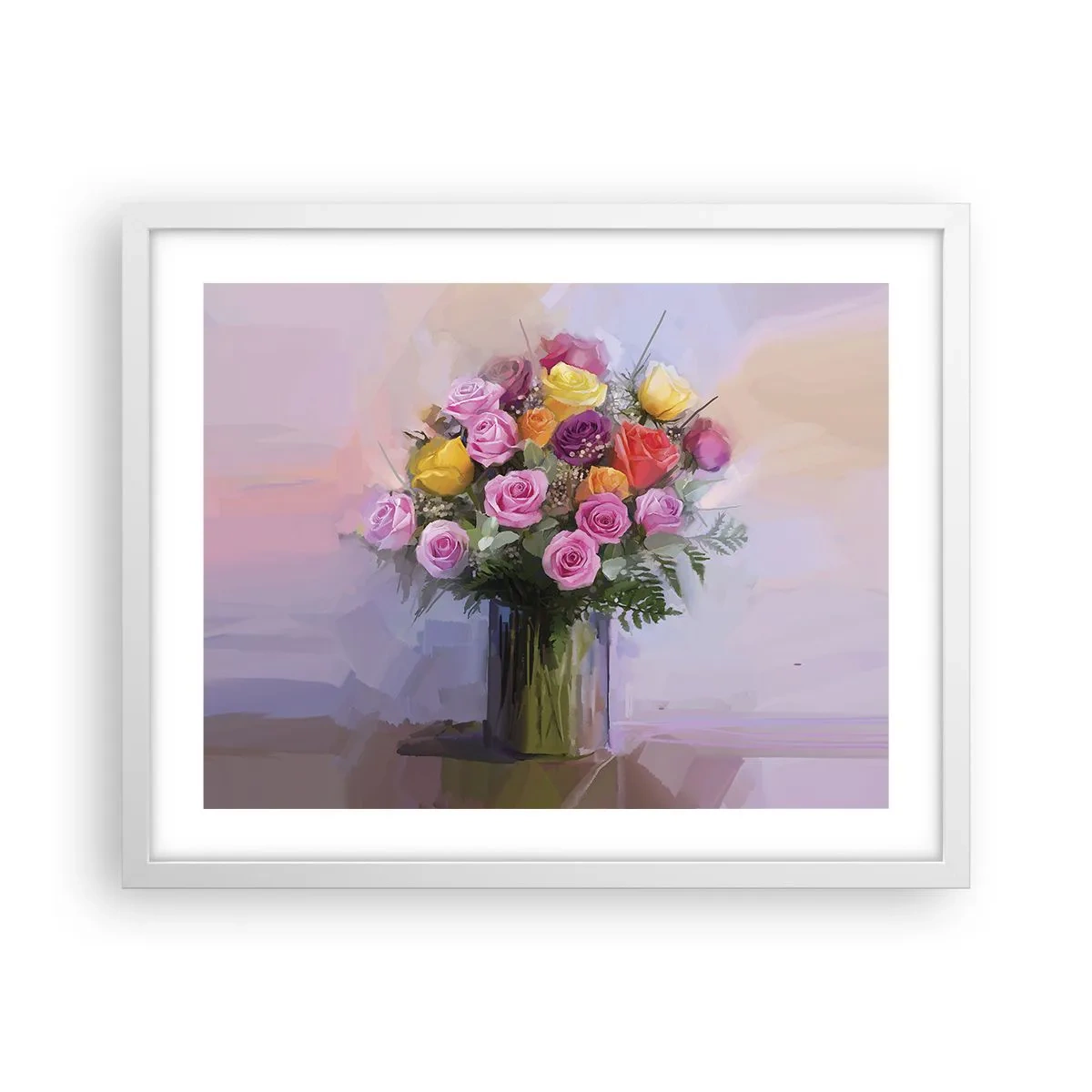 Plakát v bílém rámu - Zachycená krása - 50x40 cm