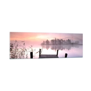 Obraz na skle - Z liliové mlhy… - 160x50 cm