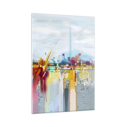 Obraz na skle - Most radosti nad řekou života - 50x70 cm