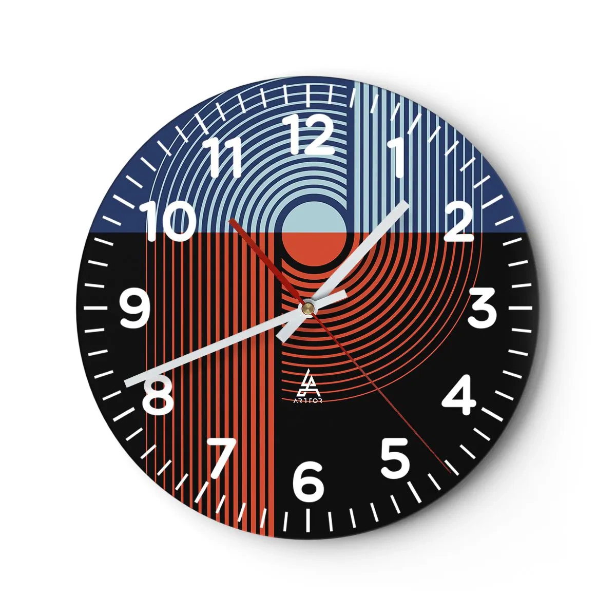 Nástěnné hodiny - V geometrickém objetí - 40x40 cm