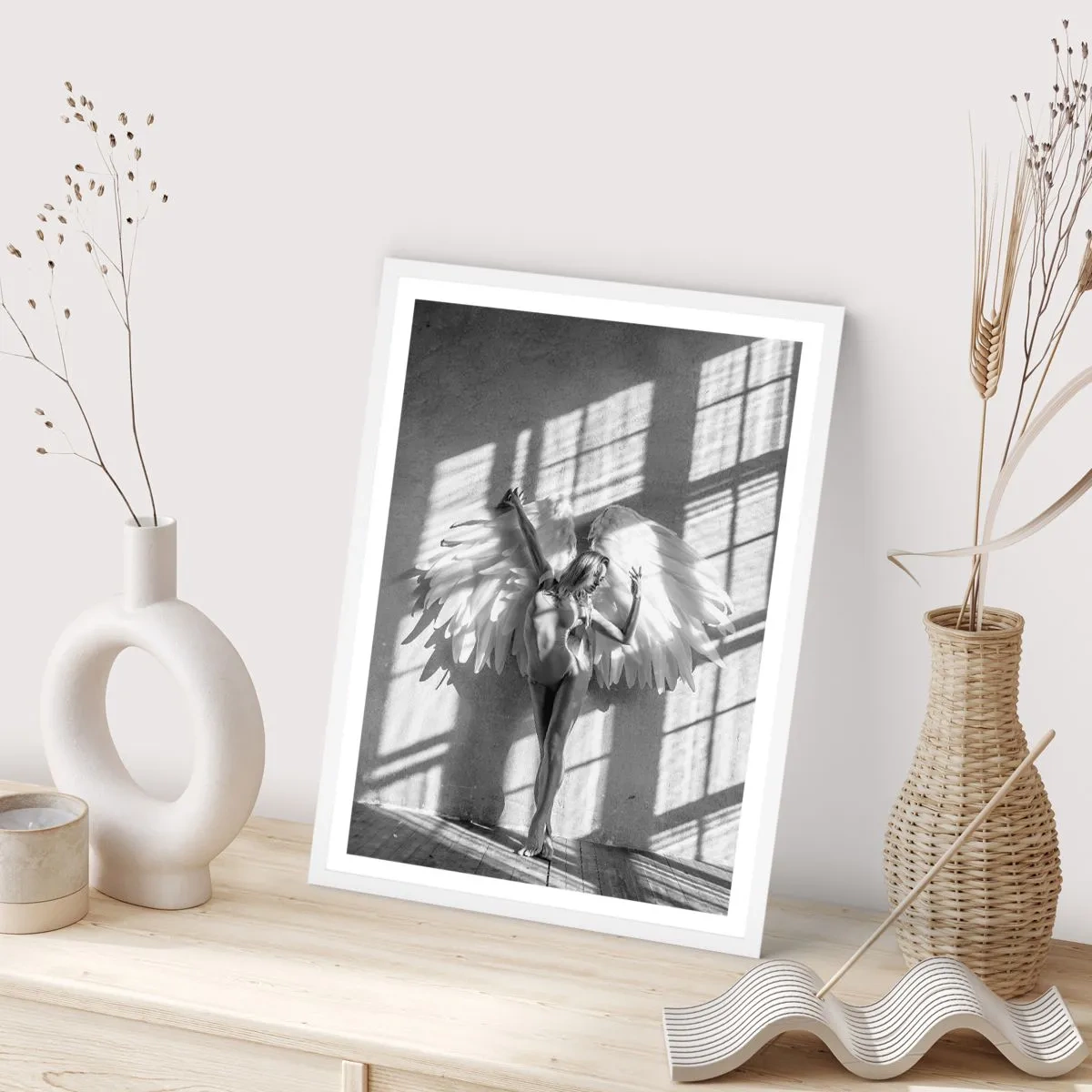 Plakát v bílém rámu - Přímo z nebe - 30x40 cm