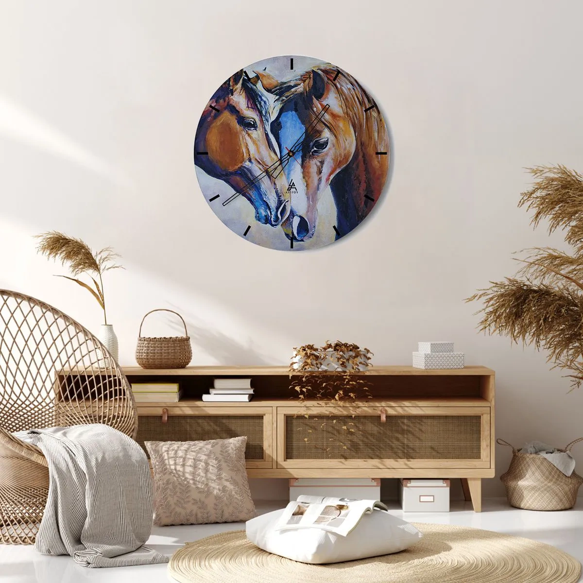 Nástěnné hodiny - Je to přátelství? Je to láska? - 40x40 cm