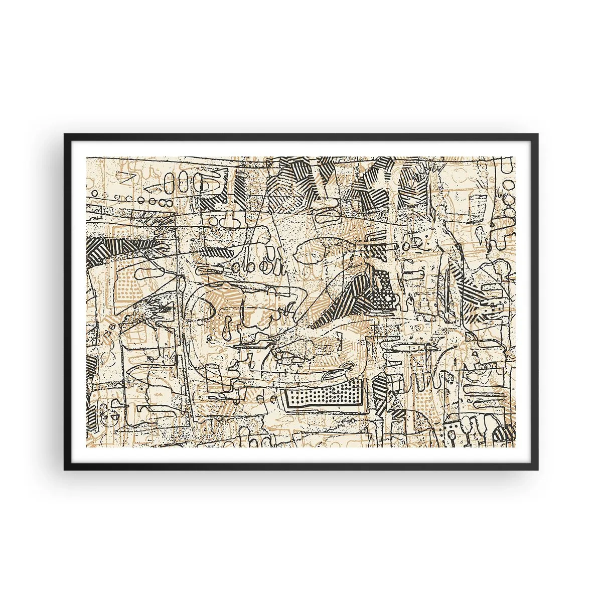 Plakát v černém rámu - Čeká na rozluštění - 100x70 cm