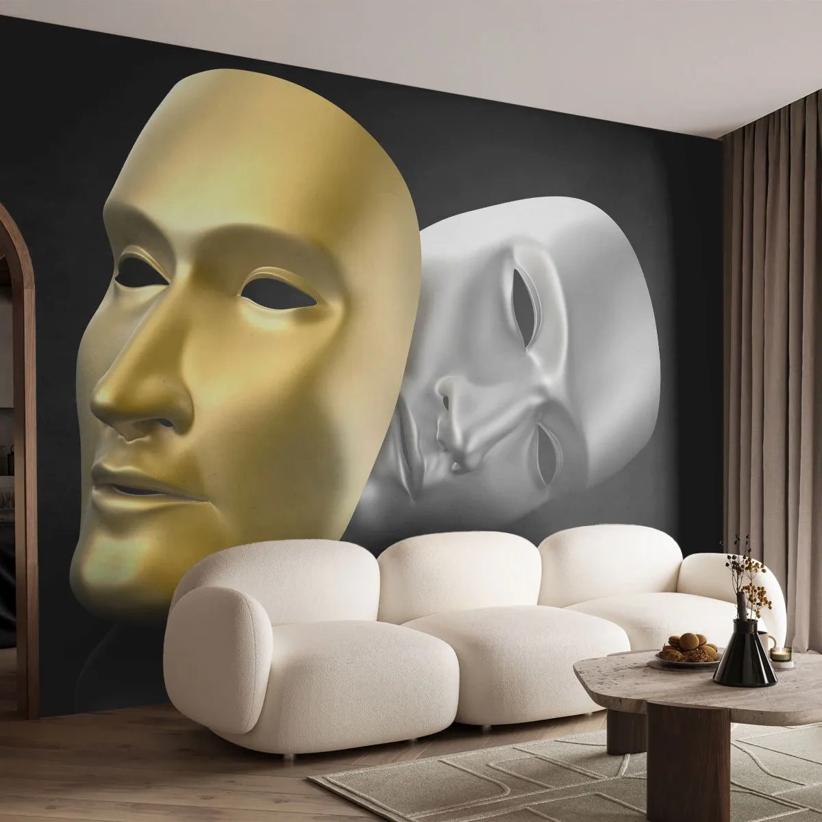 Fototapeta Premium Canvas - Život je divadlo - Kapuce, Kus, Divadlo - 350x256 cm