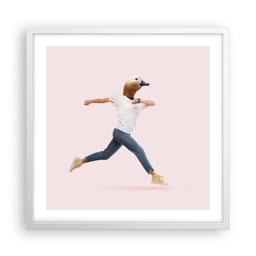 Plakát v bílém rámu - Špetka absurdity - 50x50 cm