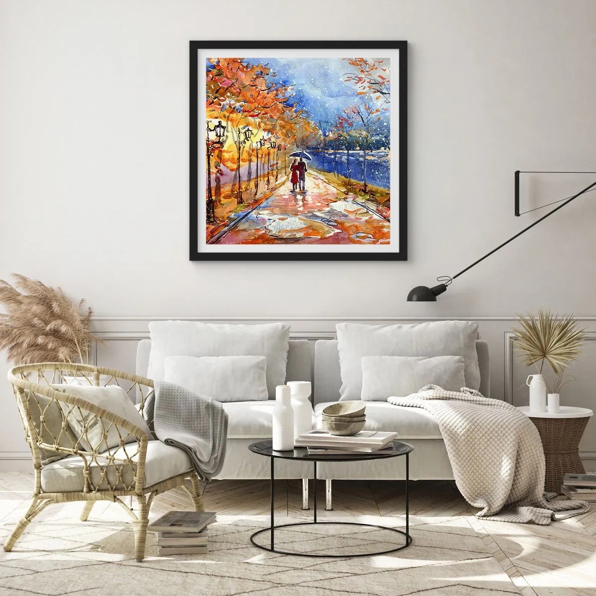 Plakát v černém rámu - Společně k hranici času - 50x50 cm