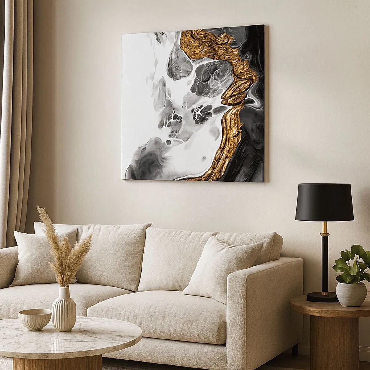 Obraz na plátně - Organická kompozice - 30x30 cm