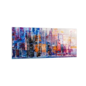 Obraz na skle - Radostná metropole - 120x50 cm