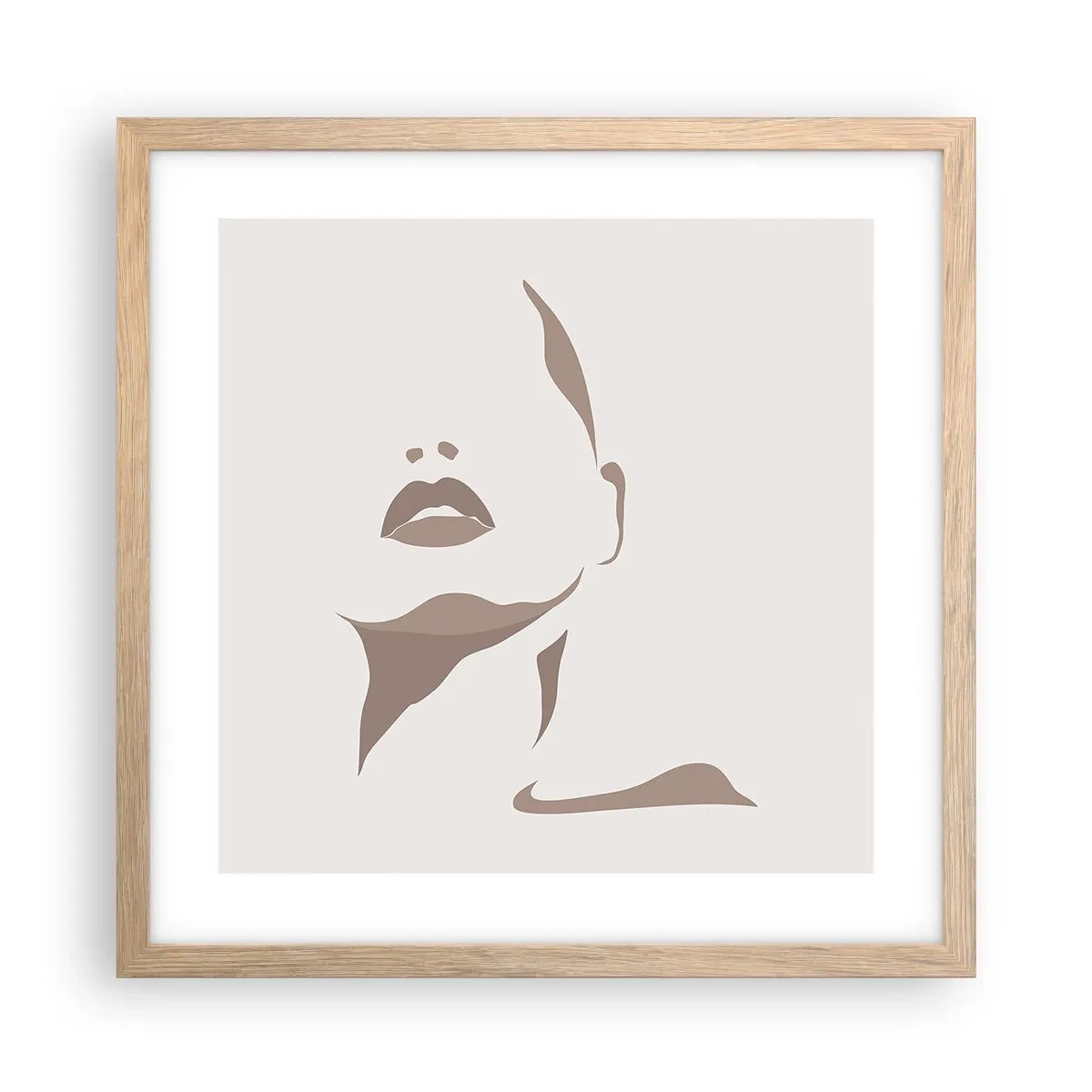 Plakát v rámu světlý dub - Stvořená ze světla a stínu - 40x40 cm
