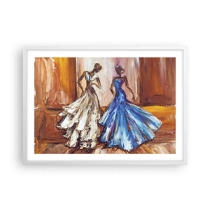 Plakát v bílém rámu - Půvabné duo - 70x50 cm