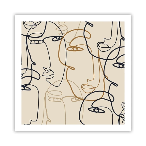 Plakát - Portrét znásobený - 60x60 cm