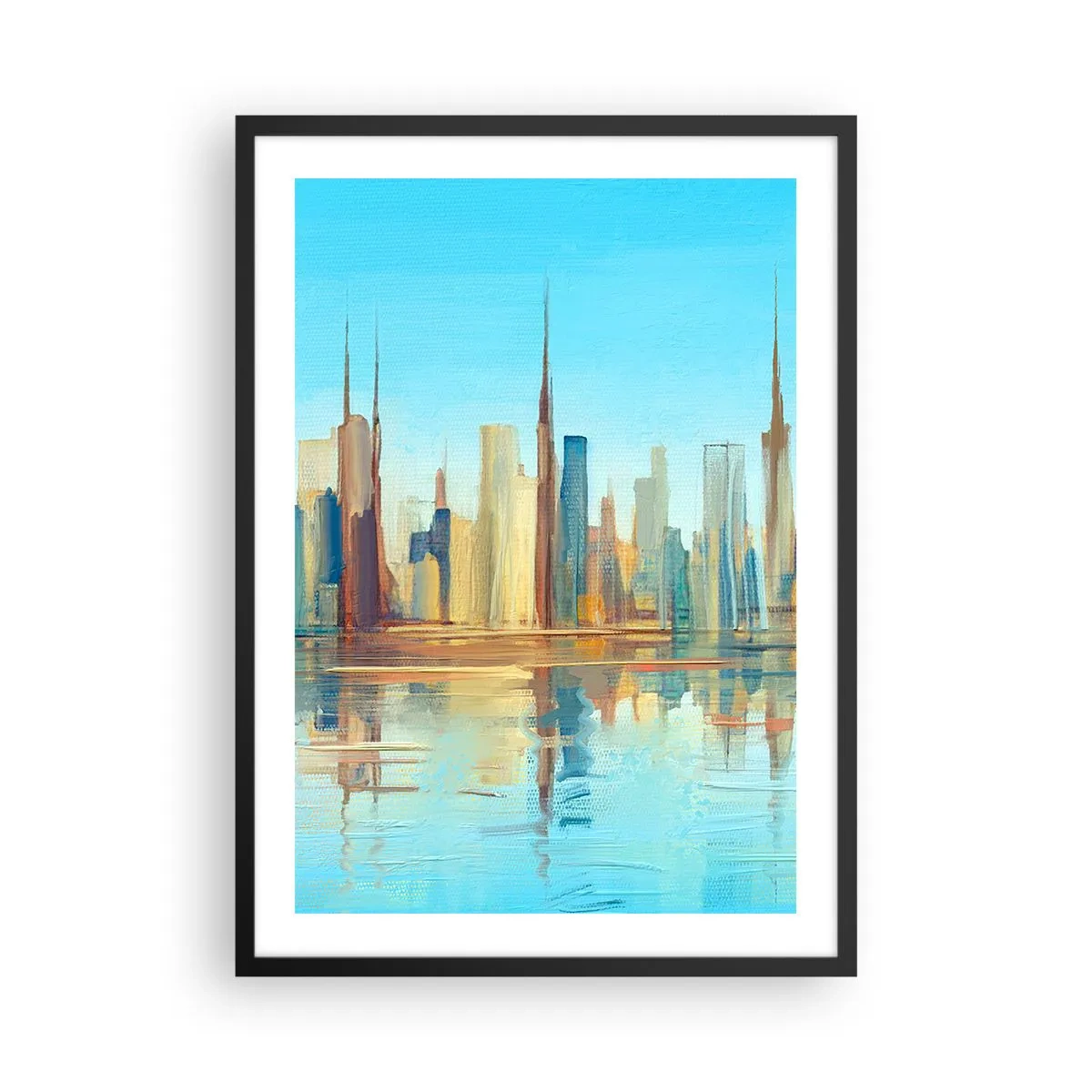 Plakát v černém rámu - Prosluněná metropole - 50x70 cm