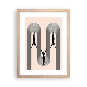 Plakát v rámu světlý dub - Vzhůru nohama - 30x40 cm