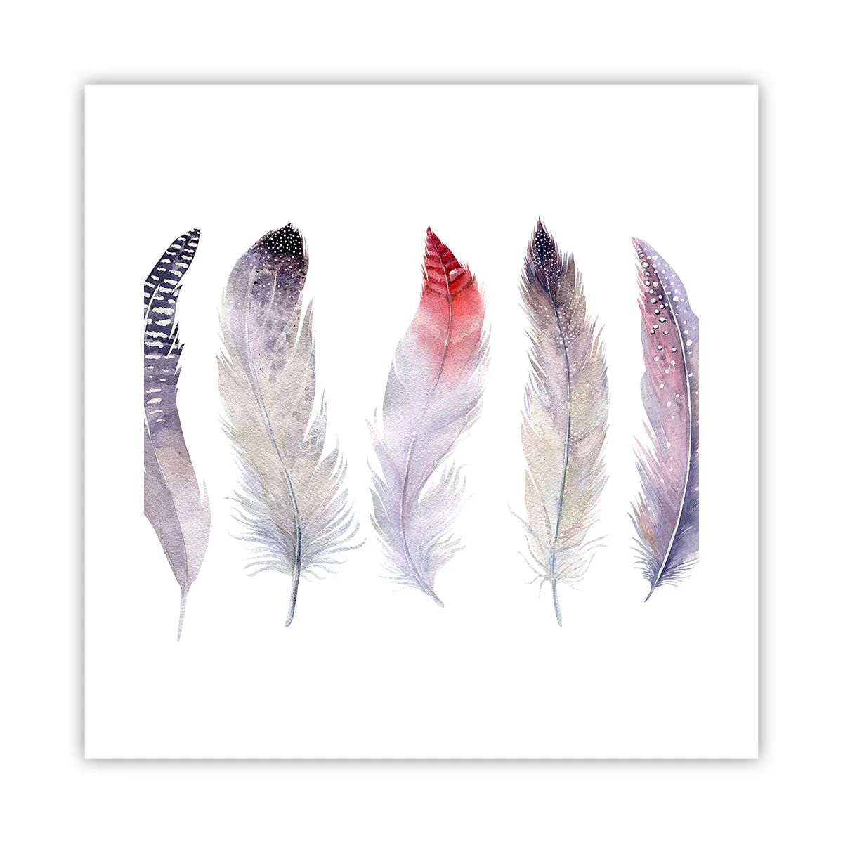 Plakát - Jemné jako různobarevná mlha - 40x40 cm