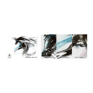 Vzor Fototapety Premium Canvas - Cval Černého knížete - Zvířata, Kůň, Grafika - 100x30 cm