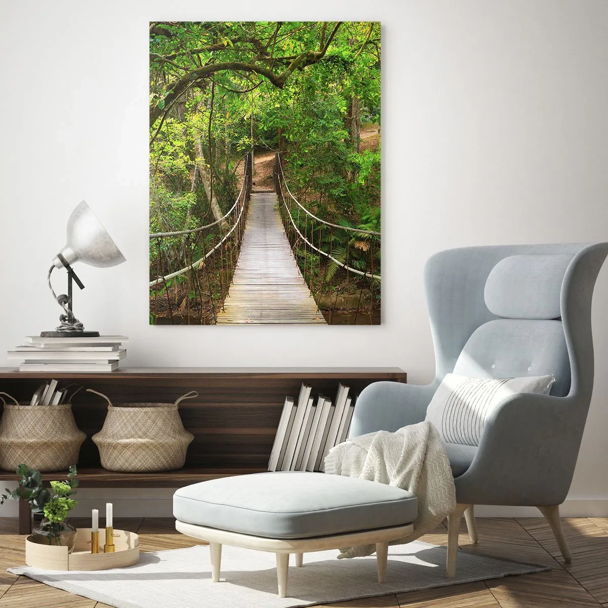 Obraz na skle - Protože na zahradě rostou popínavé rostliny - 50x70 cm