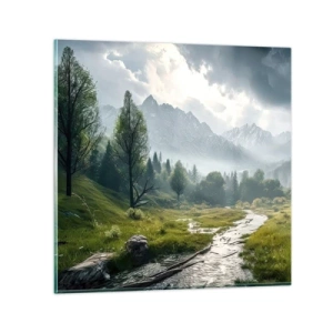 Obraz na skle - Tam a zpět - 60x60 cm