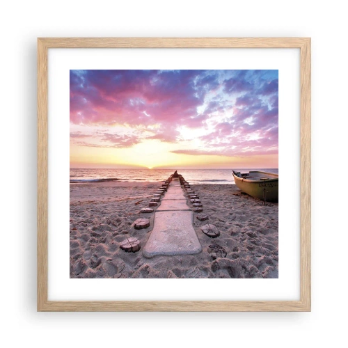 Plakát v rámu světlý dub - Okamžik hlubokého prožitku - 40x40 cm