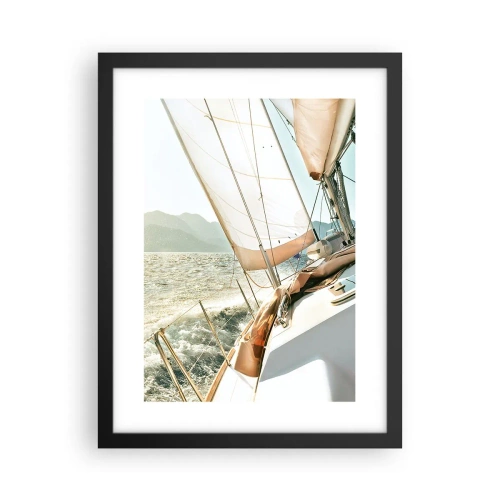 Plakát v černém rámu - Pod plnými plachtami - 30x40 cm