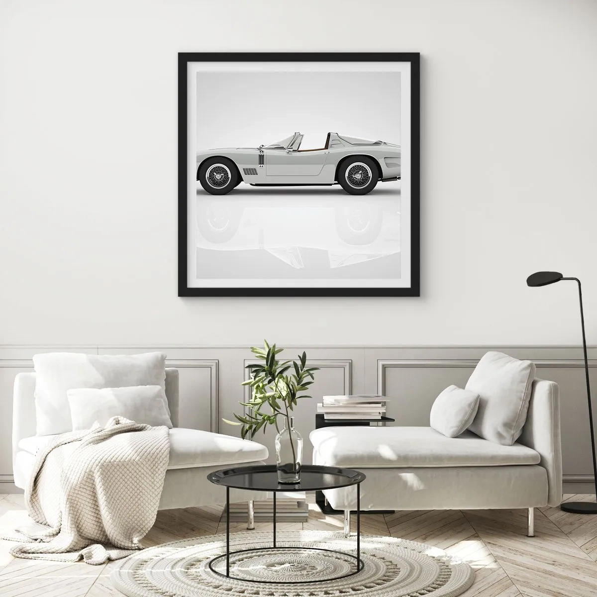 Plakát v černém rámu - Příslib zábavy - 30x30 cm