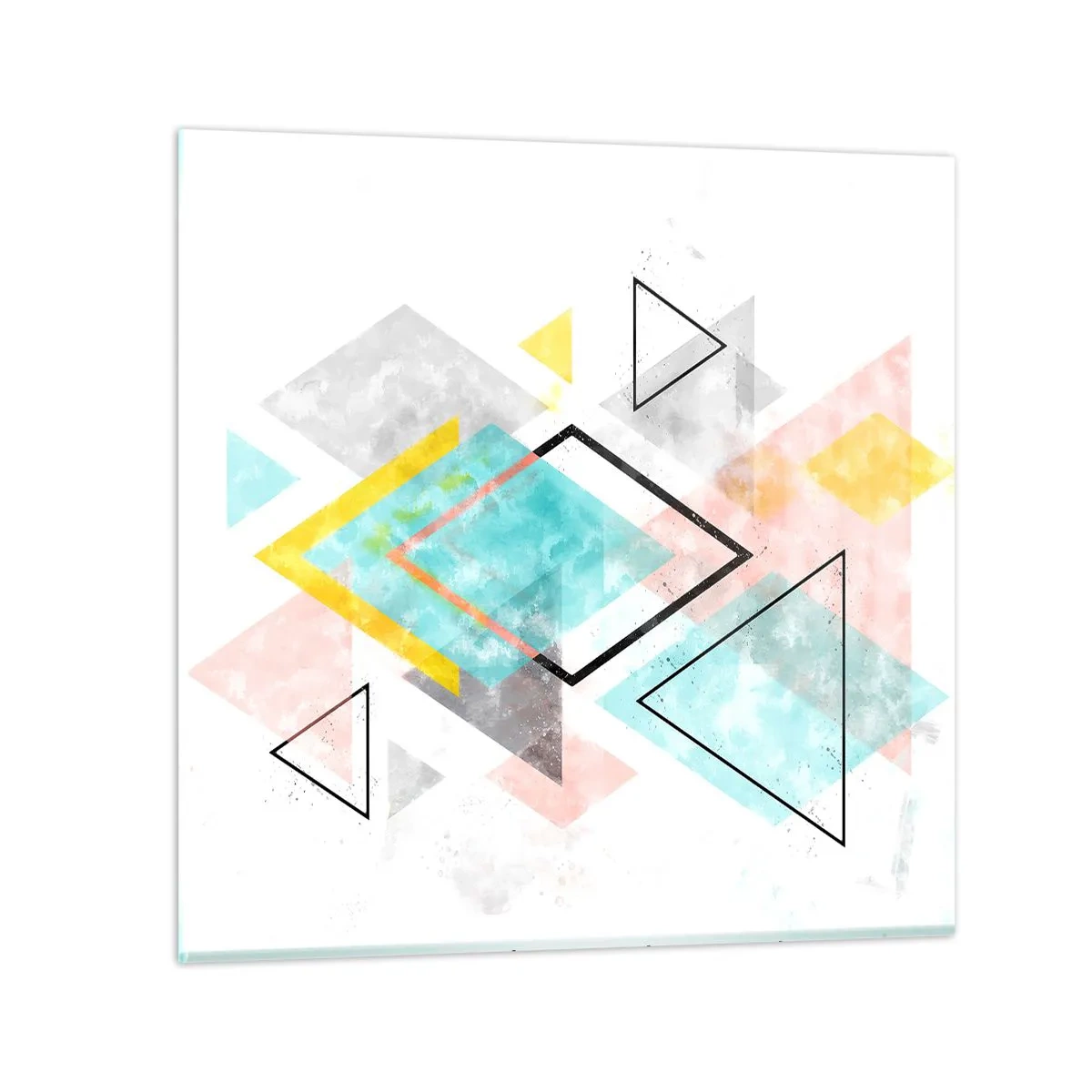 Obraz na skle - Geometrická zábava - 30x30 cm