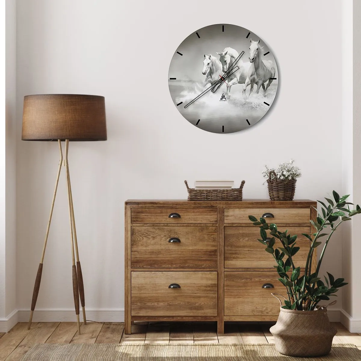 Nástěnné hodiny - Bílé šílenství - 40x40 cm