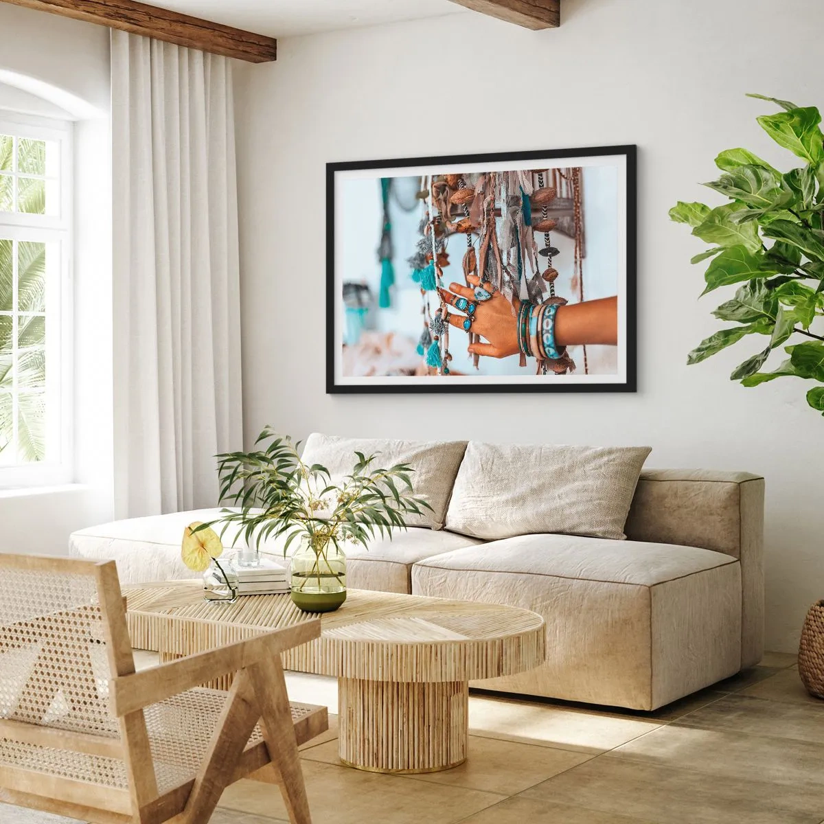 Plakát v černém rámu - Místní poklady - 70x50 cm