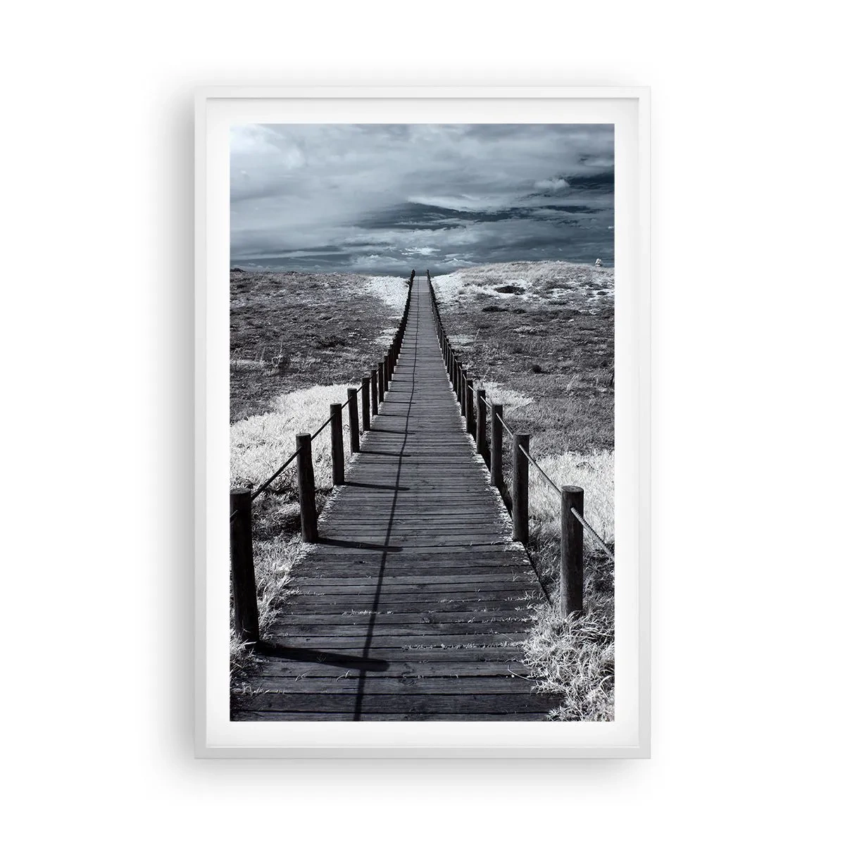 Plakát v bílém rámu - Na samotný břeh - 61x91 cm
